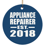Appliance Repairer Established EST. 2018 - Circle Ornament