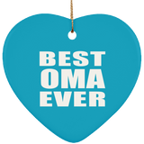 Best Oma Ever - Heart Ornament