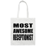 Most Awesome Receptionist - Tote Bag White