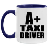 A+ Taxi Driver - 11oz Accent Mug Purple