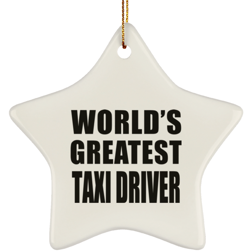 World's Greatest Taxi Driver - Star Ornament