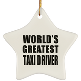 World's Greatest Taxi Driver - Star Ornament