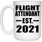 Flight Attendant Established EST. 2021 - 15oz Coffee Mug