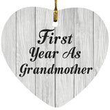 First Year As Grandmother - Heart Ornament F