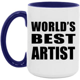 World's Best Artist - 15oz Accent Mug Purple