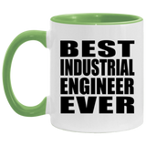 Best Industrial Engineer Ever - 11oz Accent Mug Green