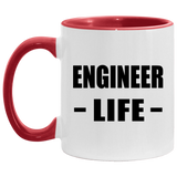 Engineer Life - 11oz Accent Mug Red