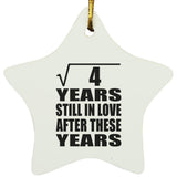 2nd Anniversary Square Root of 4 Years Still In Love - Star Ornament