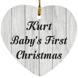Kurt Baby's First Christmas - Heart Ornament F