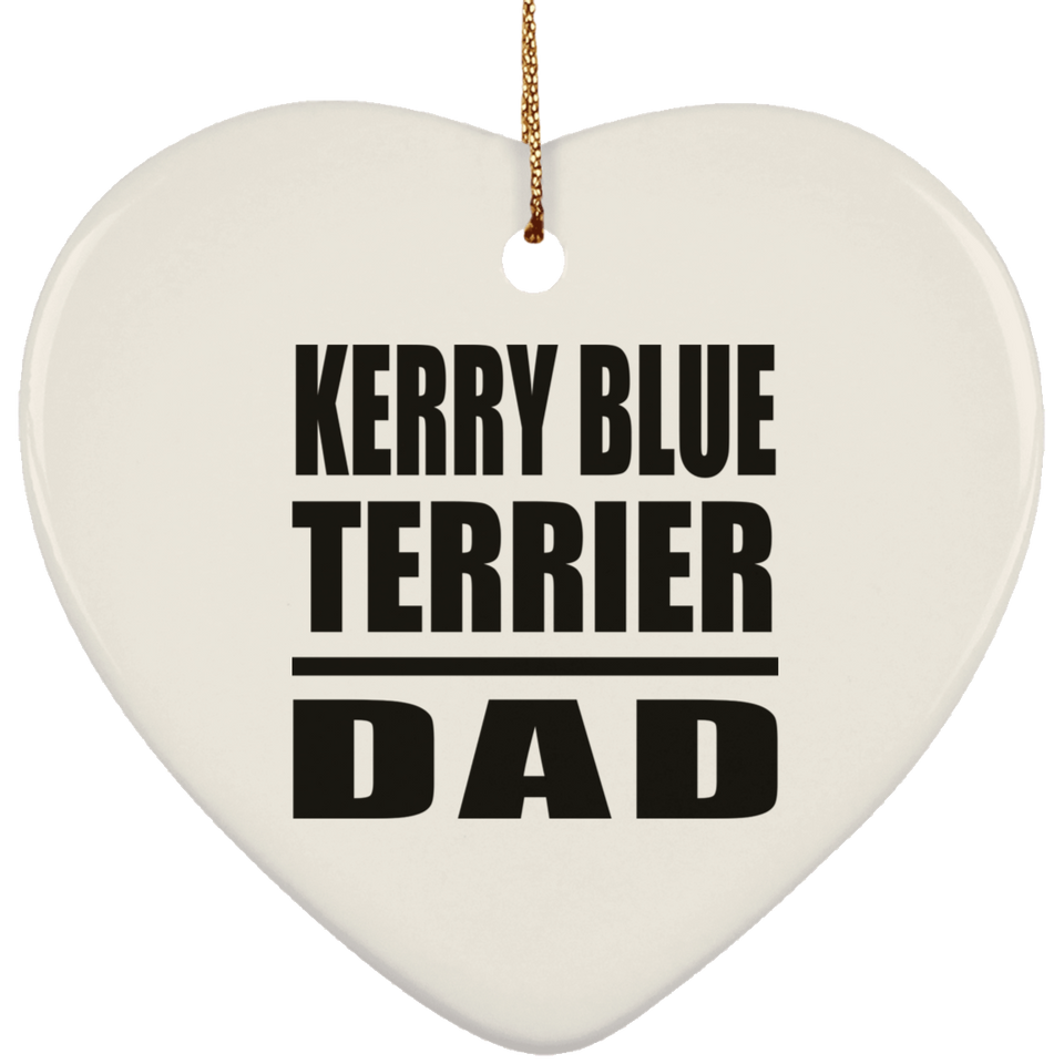 Kerry Blue Terrier Dad - Heart Ornament