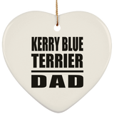 Kerry Blue Terrier Dad - Heart Ornament