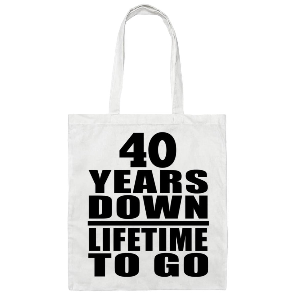 40th Anniversary 40 Years Down Lifetime To Go - Tote Bag White