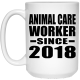 Animal Care Worker Since 2018 - 15 Oz Coffee Mug