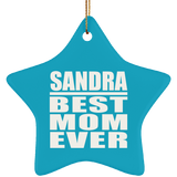 Sandra Best Mom Ever - Star Ornament