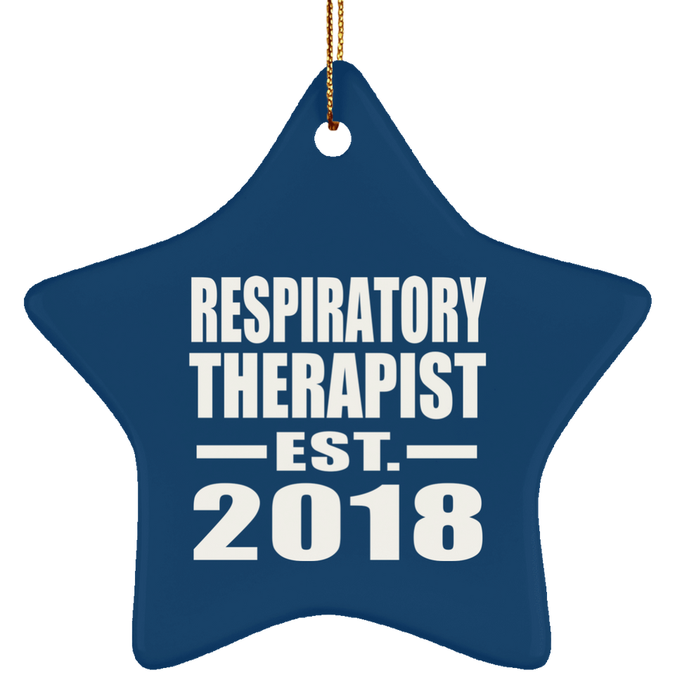 Respiratory Therapist Established EST. 2018 - Star Ornament