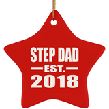 Step Dad Established EST. 2018 - Star Ornament