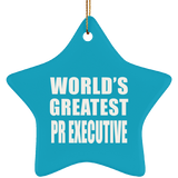 World's Greatest Pr Executive - Star Ornament