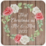 First Christmas As Mr & Mrs 2022 - Drink Coaster B