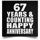 Happy 67th Anniversary 67 Years & Counting - Poster Square