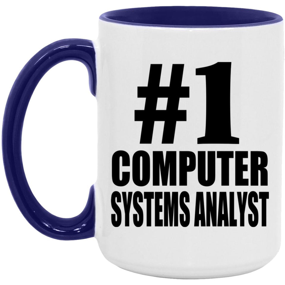 Number One #1 Computer Systems Analyst - 15oz Accent Mug Purple