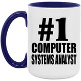 Number One #1 Computer Systems Analyst - 15oz Accent Mug Purple