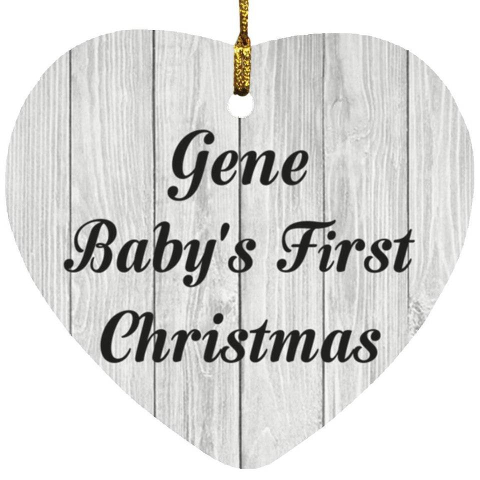 Gene Baby's First Christmas - Heart Ornament F