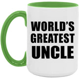 World's Greatest Uncle - 15oz Accent Mug Green