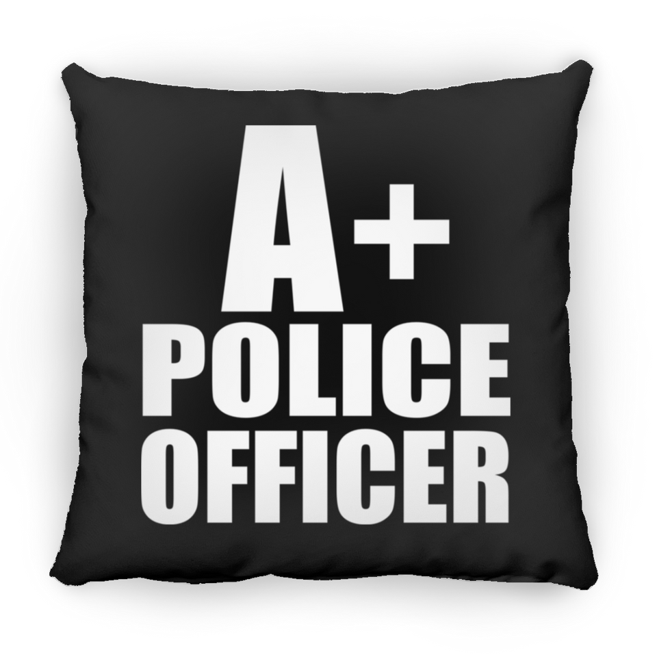 A+ Police Officer - Throw Pillow Black