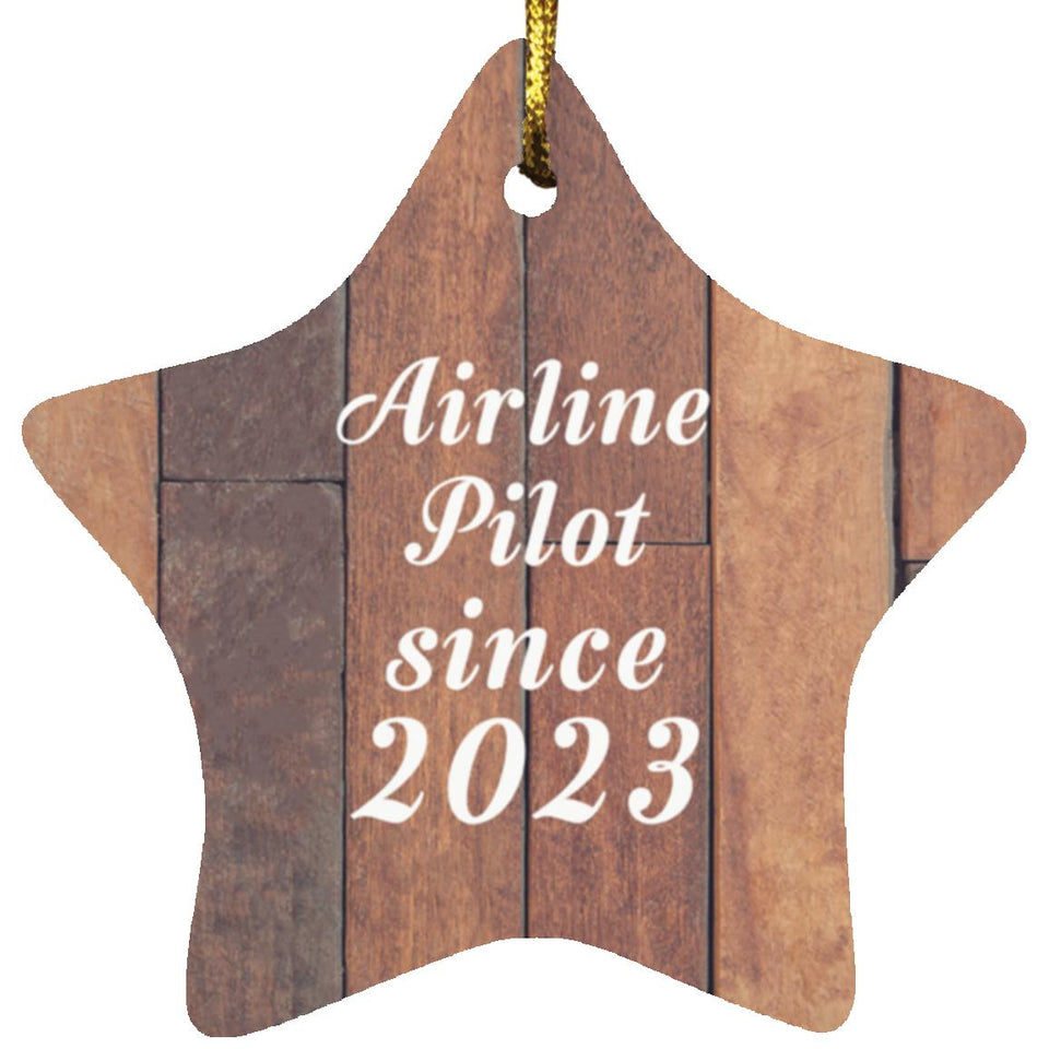Airline Pilot Since 2023 - Star Ornament E