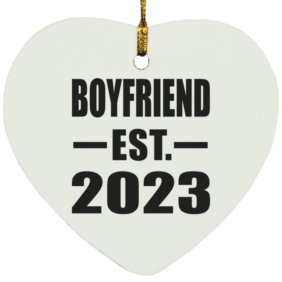 Boyfriend Established EST. 2023 - Heart Ornament