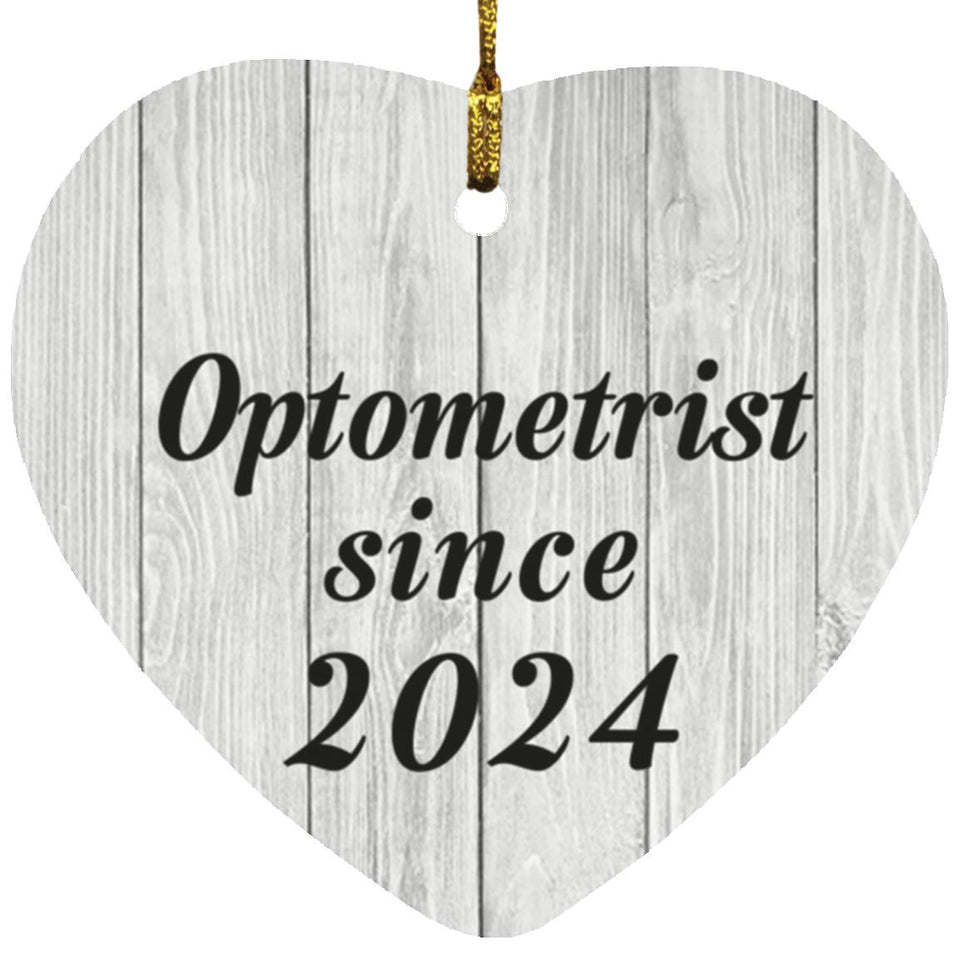 Optometrist Since 2024 - Heart Ornament F