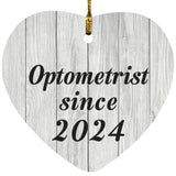 Optometrist Since 2024 - Heart Ornament F