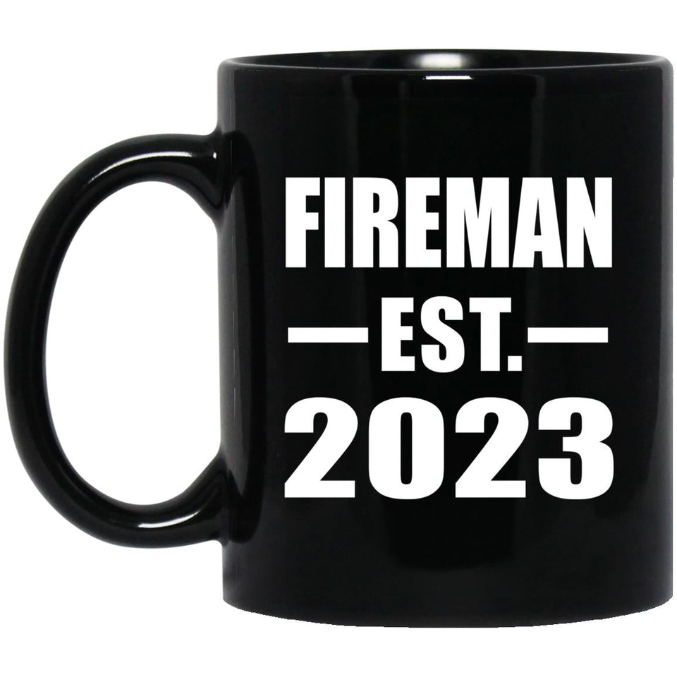 Fireman Established EST. 2023 - 11oz Coffee Mug Black