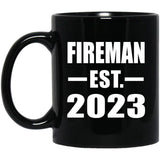 Fireman Established EST. 2023 - 11oz Coffee Mug Black