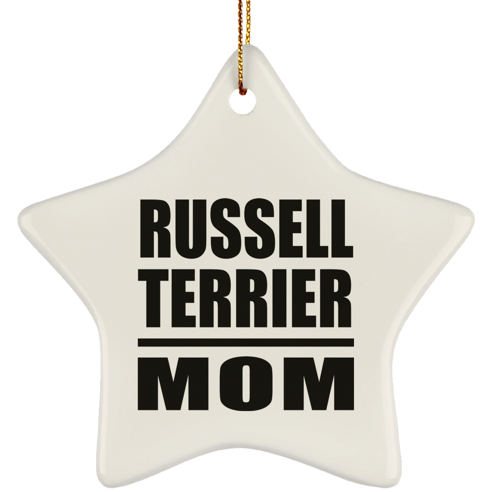 Russell Terrier Mom - Star Ornament