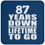 87th Anniversary 87 Years Down Lifetime To Go - Drink Coaster