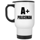 A+ Policeman - White Travel Mug