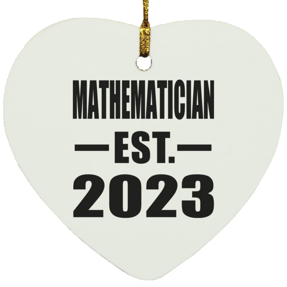 Mathematician Established EST. 2023 - Heart Ornament