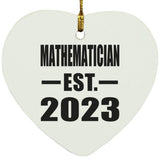 Mathematician Established EST. 2023 - Heart Ornament