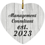 Management Consultant Established Est. 2023 - Heart Ornament F