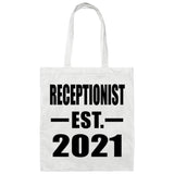 Receptionist Established EST. 2021 - Tote Bag White