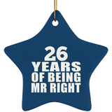 26th Anniversary 26 Years Of Being Mr Right - Star Ornament