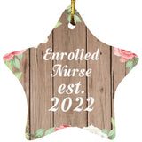 Enrolled Nurse Established Est. 2022 - Star Ornament B