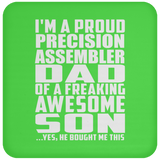 Proud Precision Assembler Dad Of Awesome Son - Drink Coaster