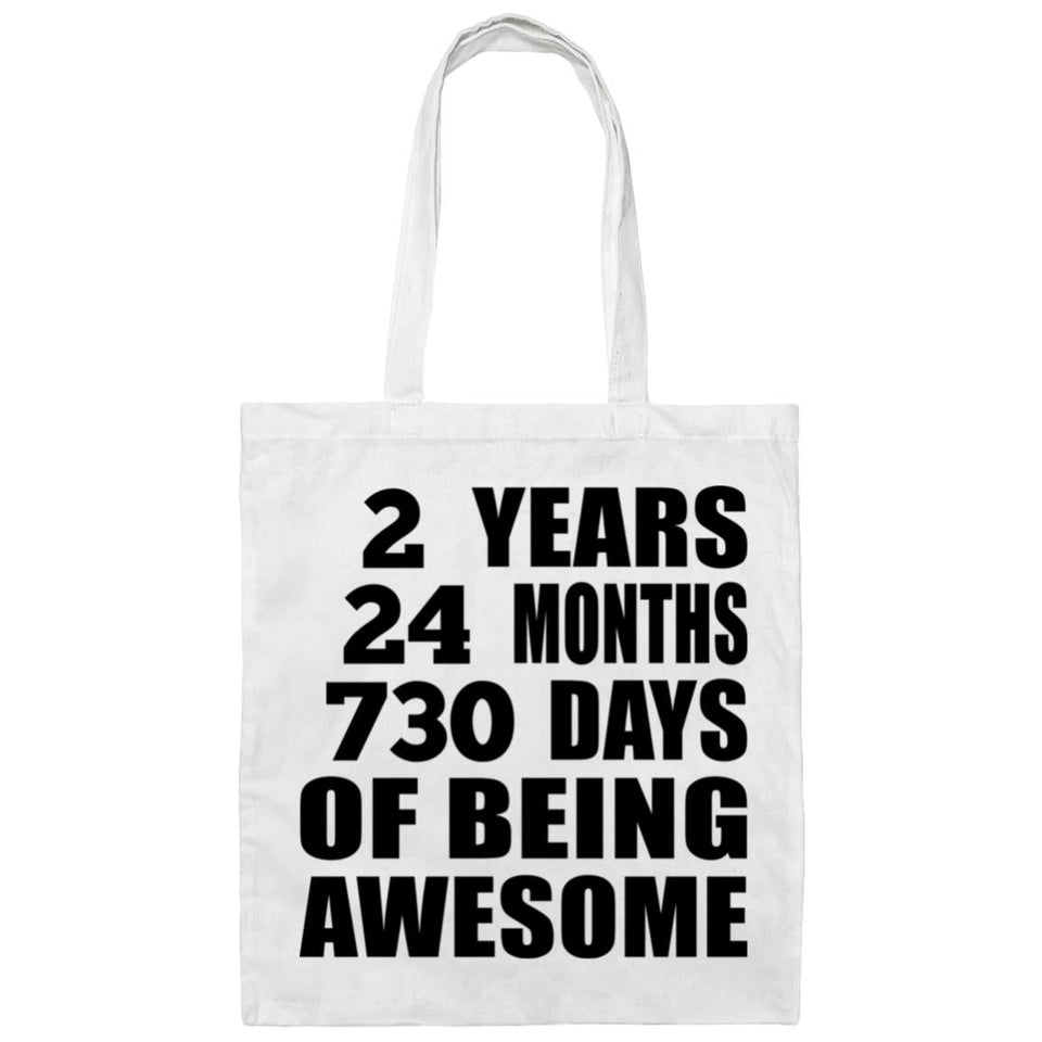 2nd Birthday 2 Years 24 Months 730 Days Of Awesome - Tote Bag White