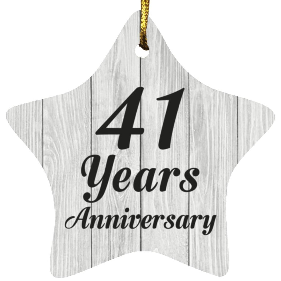 41st Anniversary 41 Years Anniversary - Star Ornament F