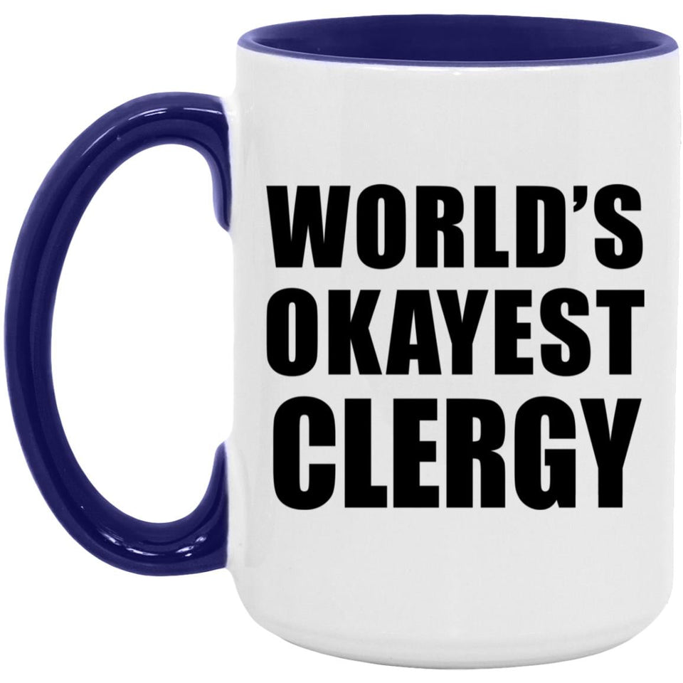 World's Okayest Clergy - 15oz Accent Mug Purple