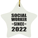 Social Worker Since 2022 - Star Ornament