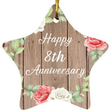 Happy 8th Anniversary - Star Ornament B
