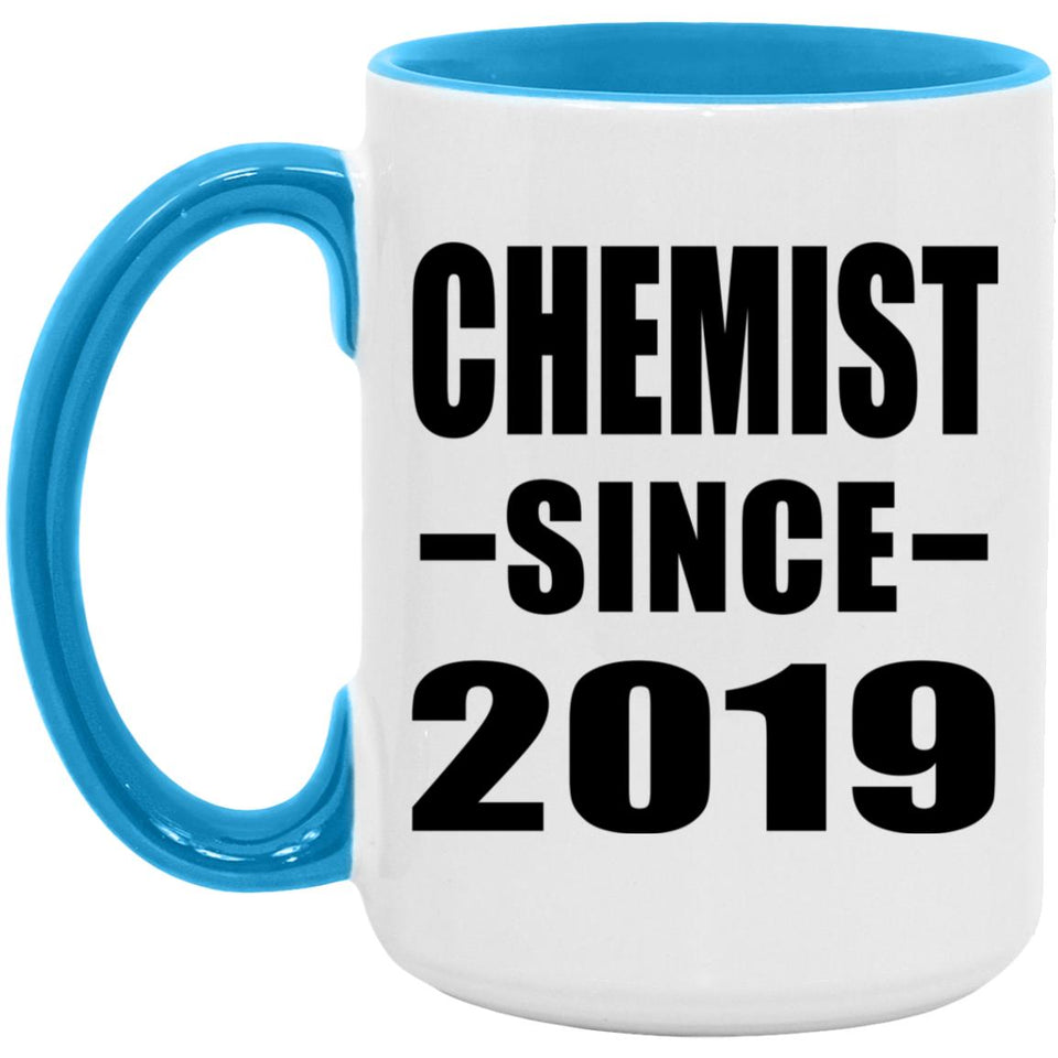 Chemist Since 2019 - 15oz Accent Mug Blue